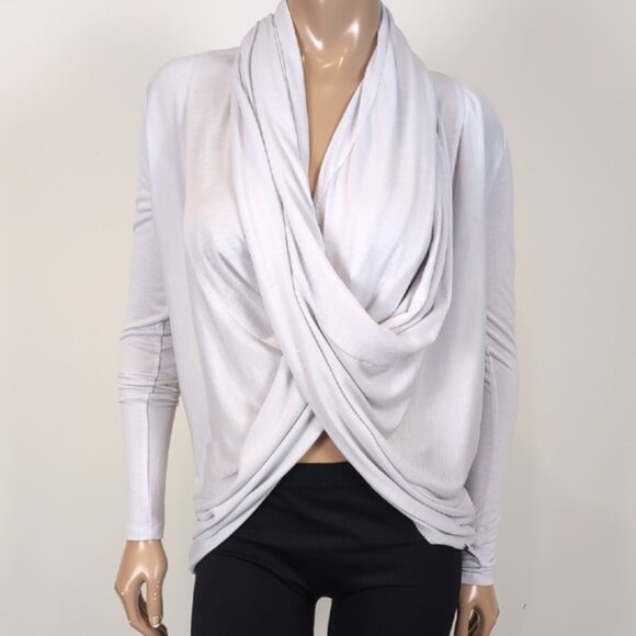 O'Neill Balance Wrap Cardigan Long Sleeve Buttoned Draped Spring Lightweight - Picture 3 of 15